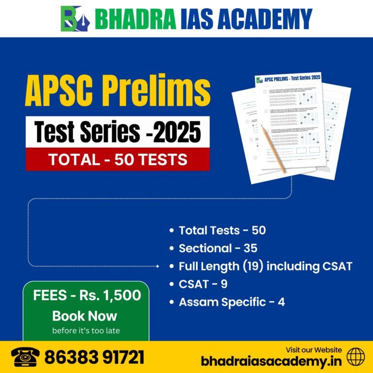 APSC prelims test series 2025